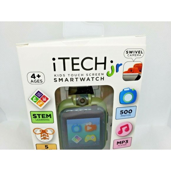 iTech Jr Kids Army Fatigue Camera Touch Screen Audio Books Games Smartwatch - Picture 2 of 12